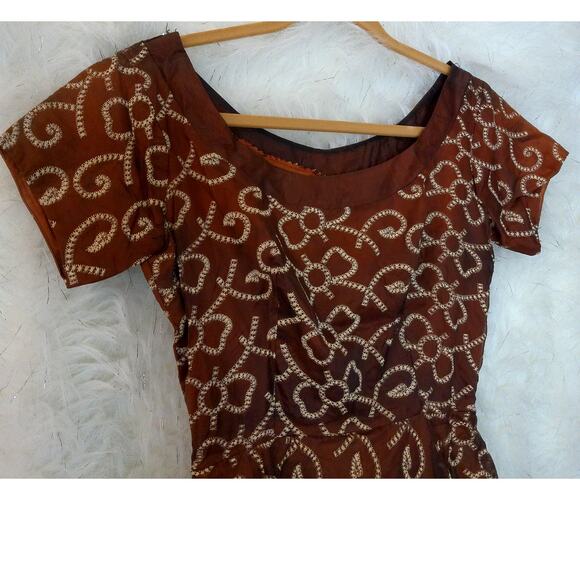 Vintage Frances Prisco 1950s Fit Flare Pin Up Rockabilly Dress READ AS IS - Picture 2 of 9